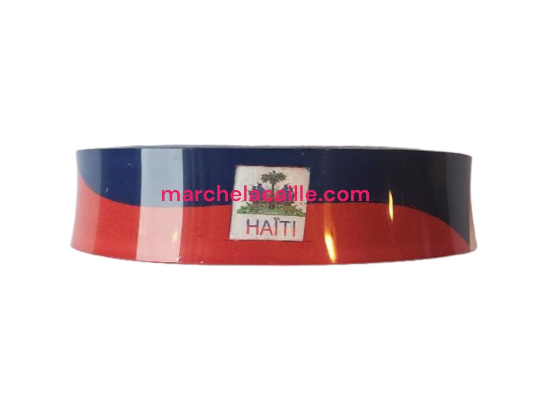 Plastic Bracelet with Haitian Flag