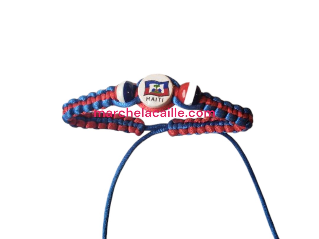 Sewing Bracelet with Haitian Flag