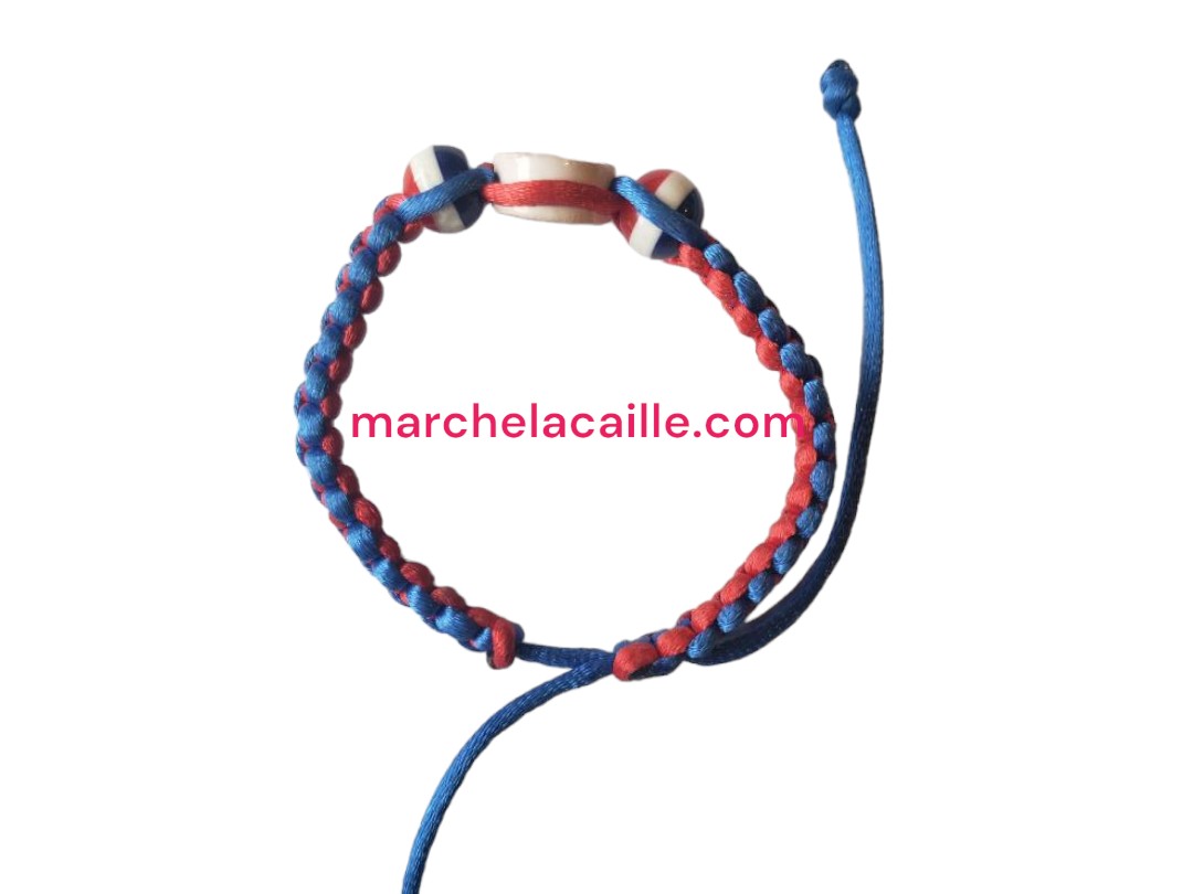 Sewing Bracelet with Haitian Flag