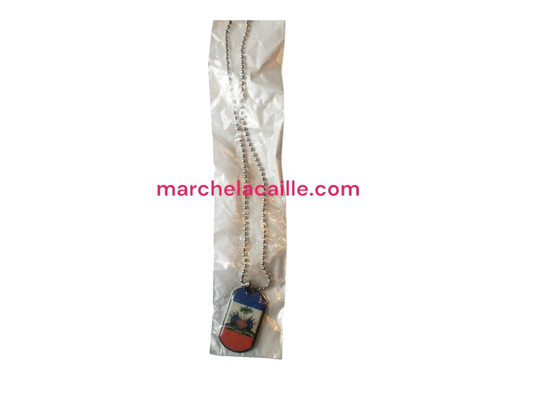 Stainless Chain with Haitian Flag