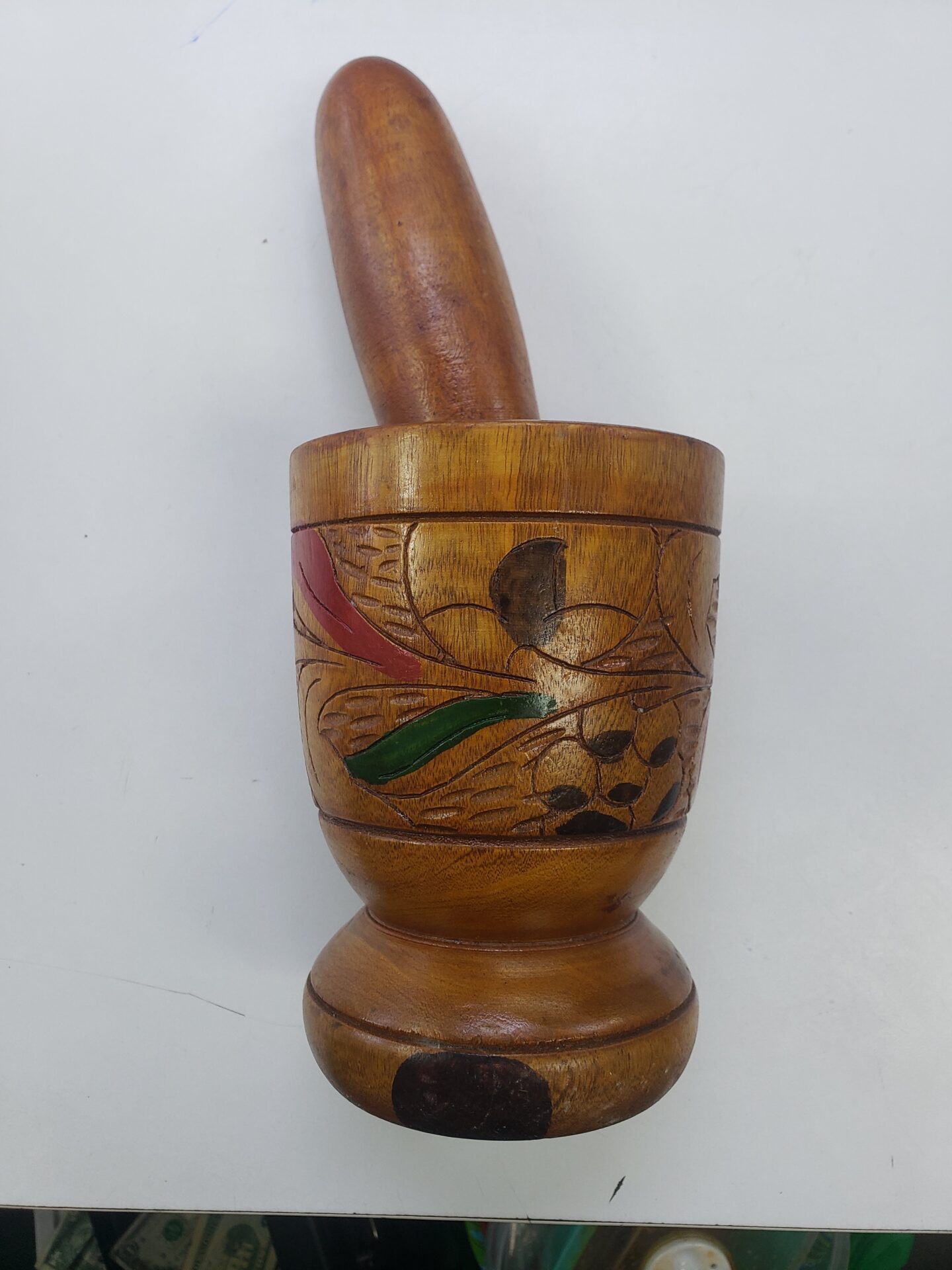 Pilon Organique / Wood Mortar and Pestle - Marche Lacaille - Haitian Store