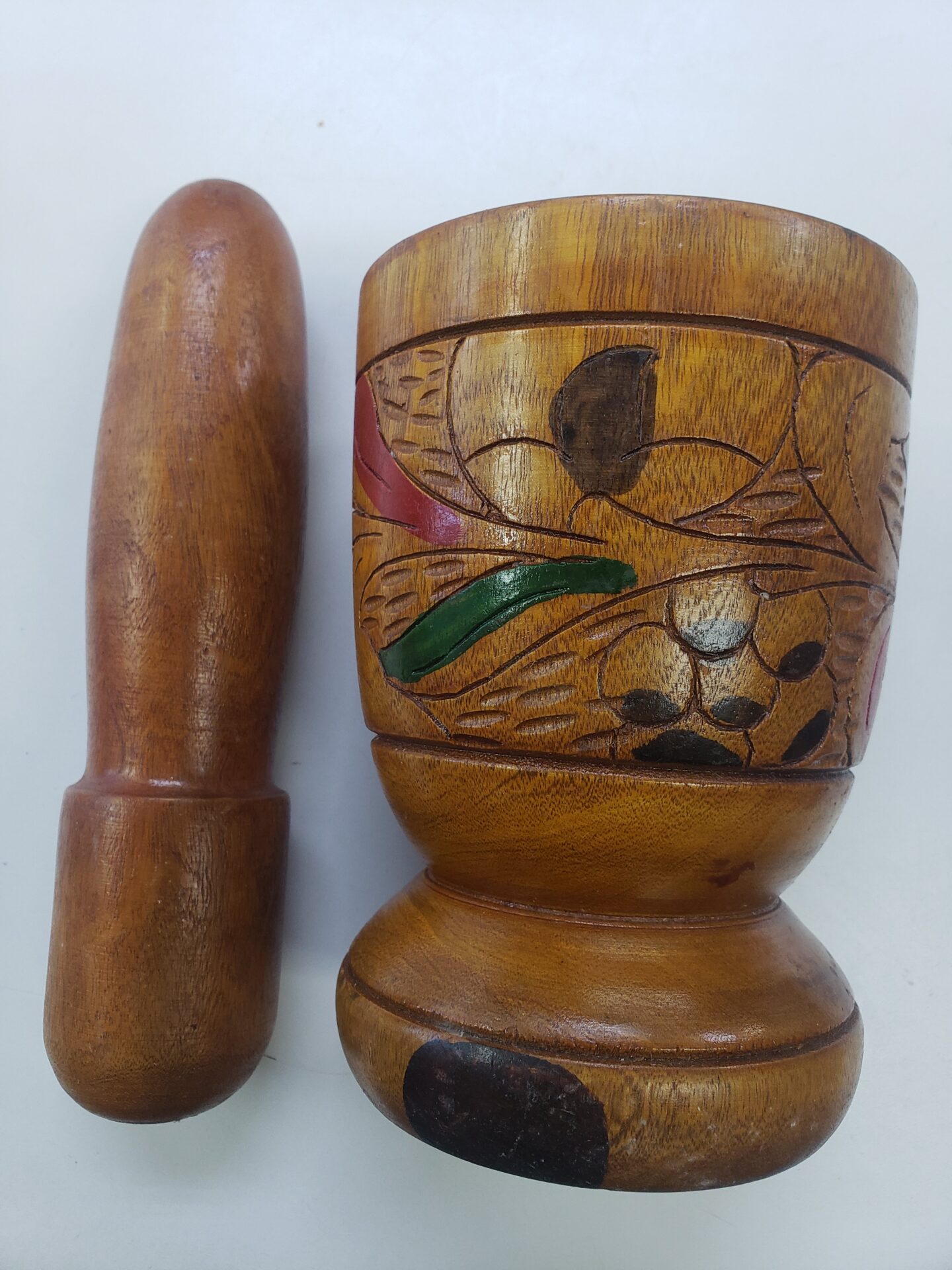 Pilon Organique / Wood Mortar and Pestle - Marche Lacaille - Haitian Store